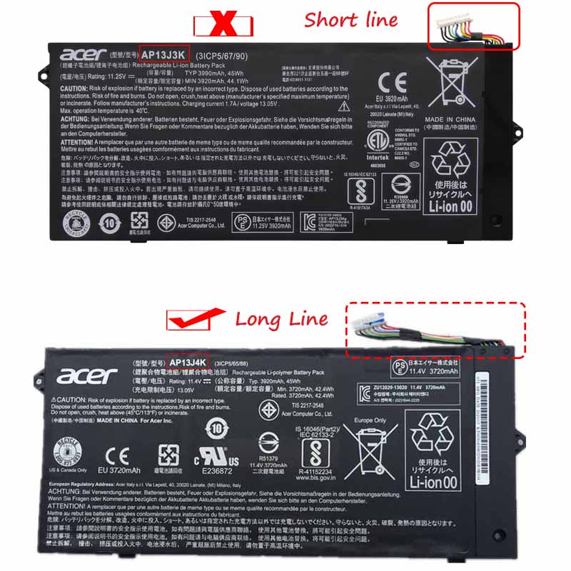 Original Battery Acer Chromebook 11 C740 3920mAh 45Wh long line